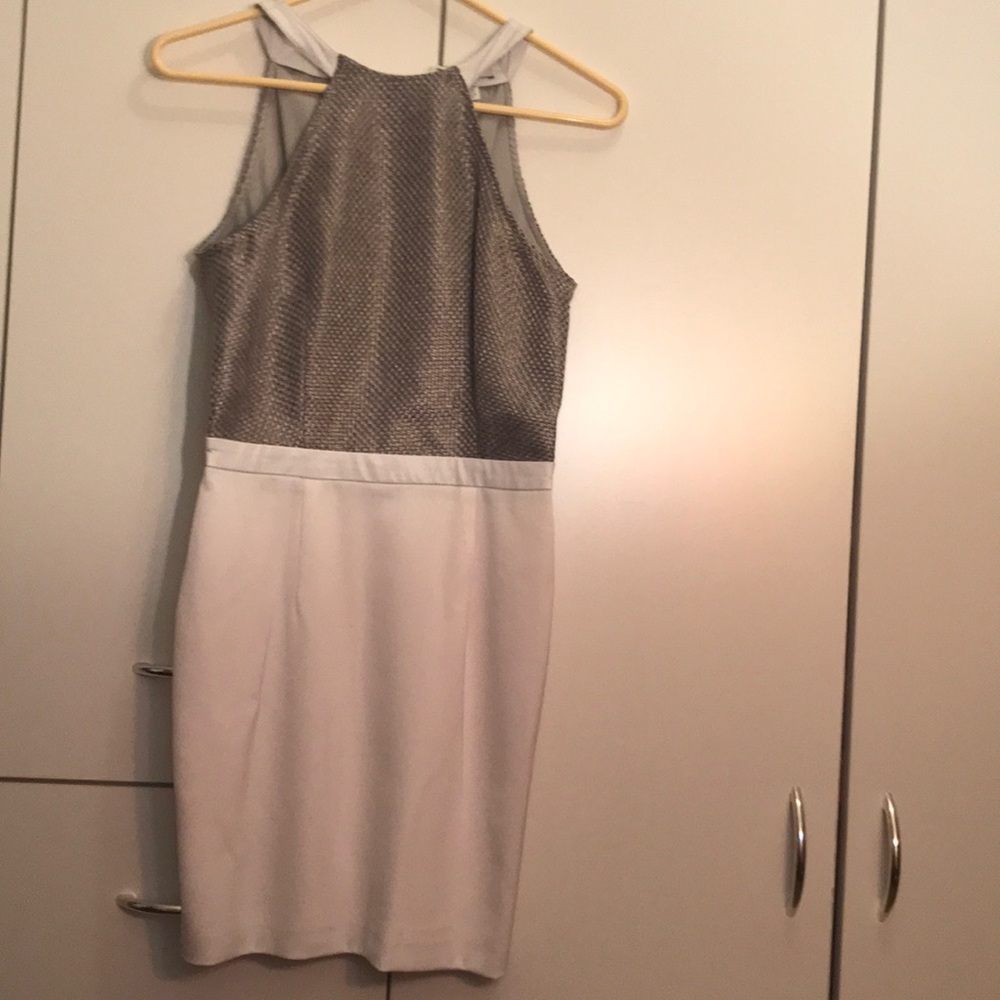 White and silver dress